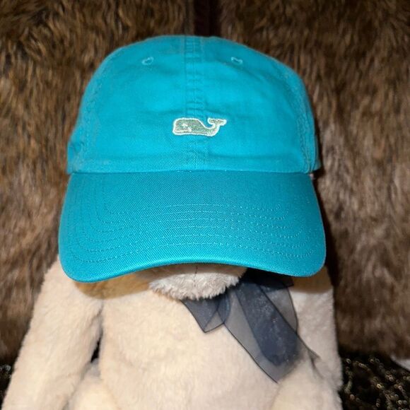 Vineyard Vines OS Blue Embroidered Whale Logo Unisex Cotton Cap - Picture 1 of 8